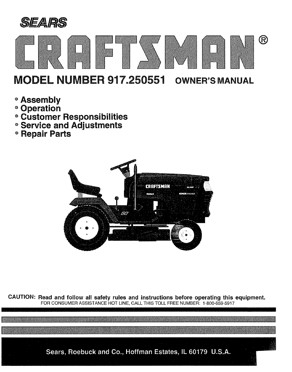 Sears 917.250551 User Manual | 60 pages