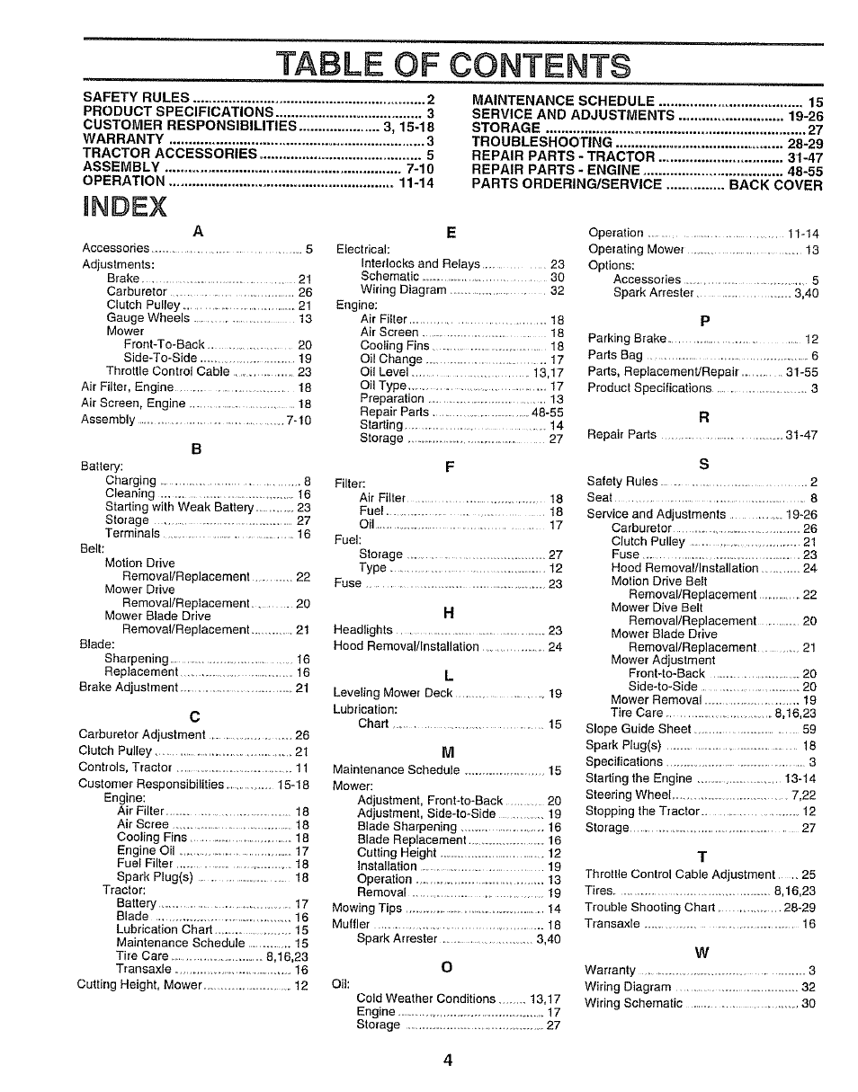 Sears 917.250551 User Manual | Page 4 / 60
