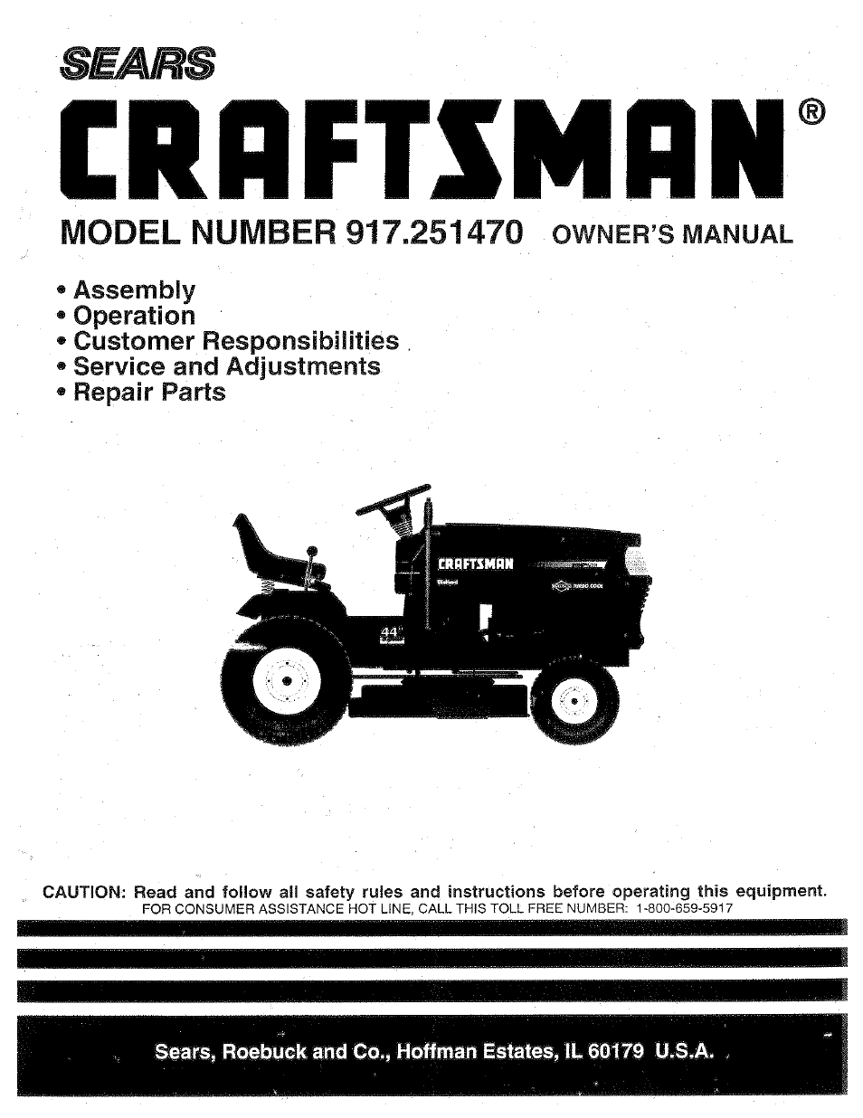 Sears 917.25147 User Manual | 56 pages