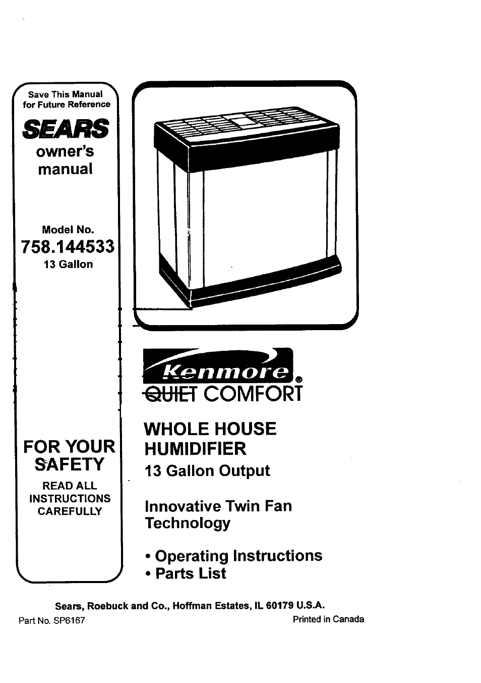 Sears KEMORE 758.144533 User Manual | 16 pages