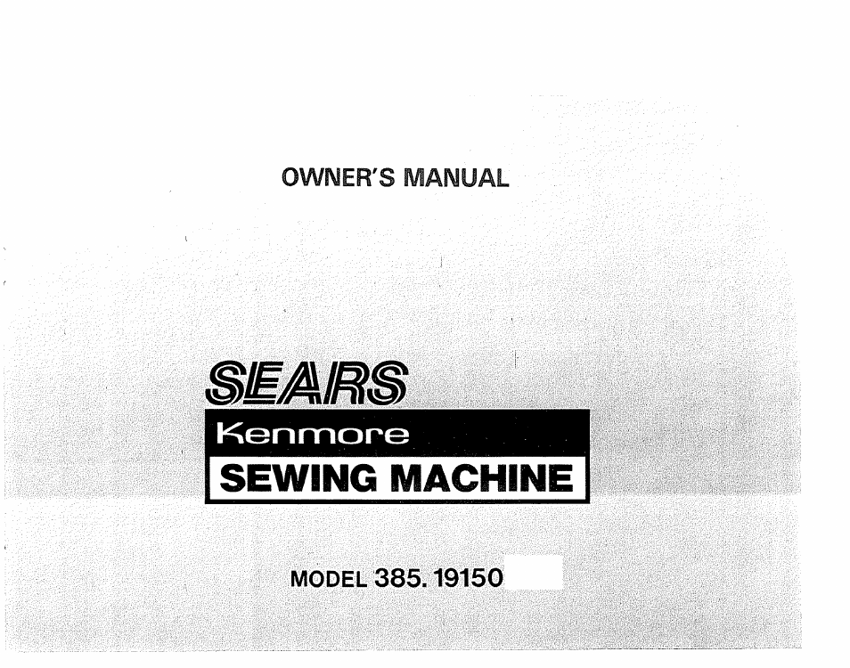 Sears KENMORE 385.1915 User Manual | 108 pages