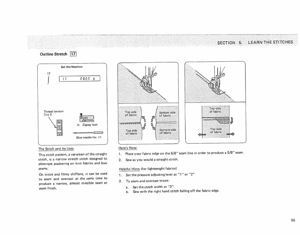 Outline stretch | Sears KENMORE 385.1915 User Manual | Page 57 / 108