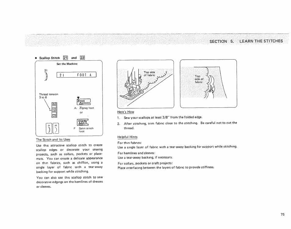 Isegtion, Learnthestitlihes | Sears KENMORE 385.1915 User Manual | Page 77 / 108