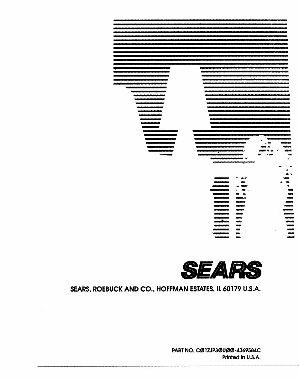 Sears Vacuum Cleaner User Manual | Page 18 / 18