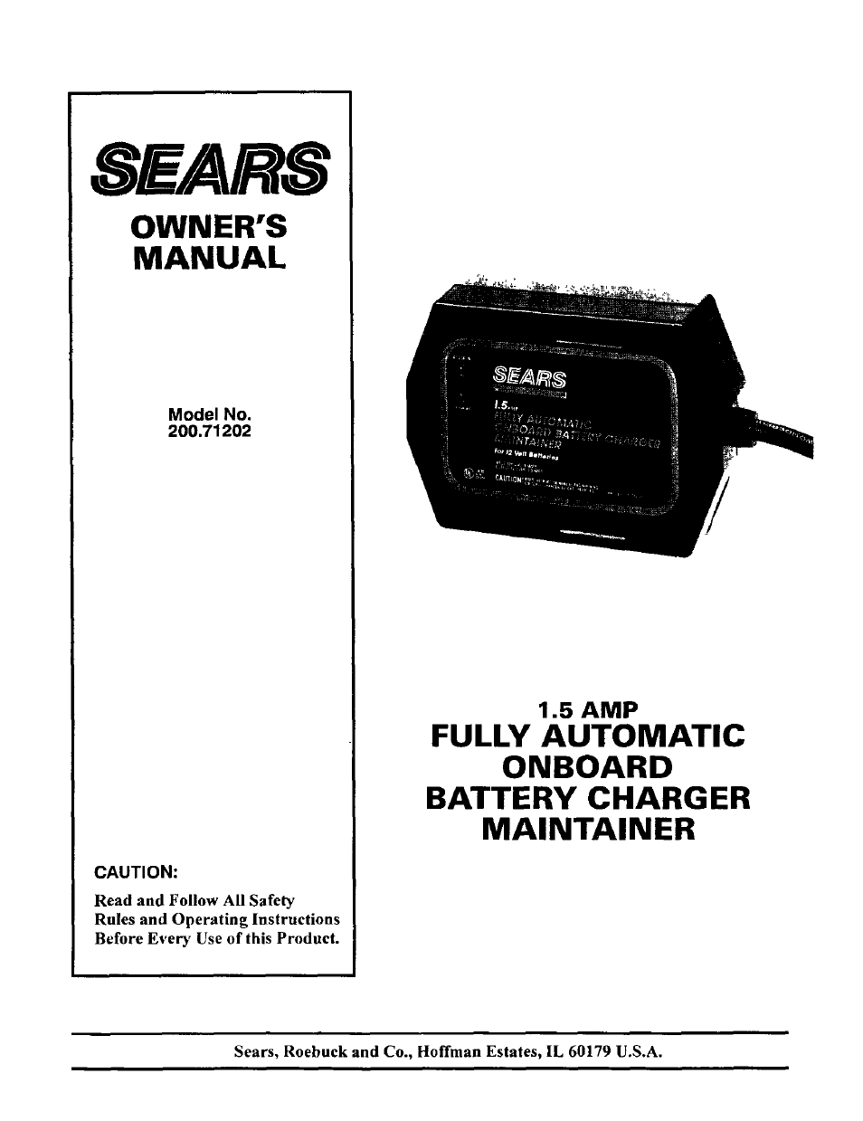 Sears 200.71202 User Manual | 8 pages