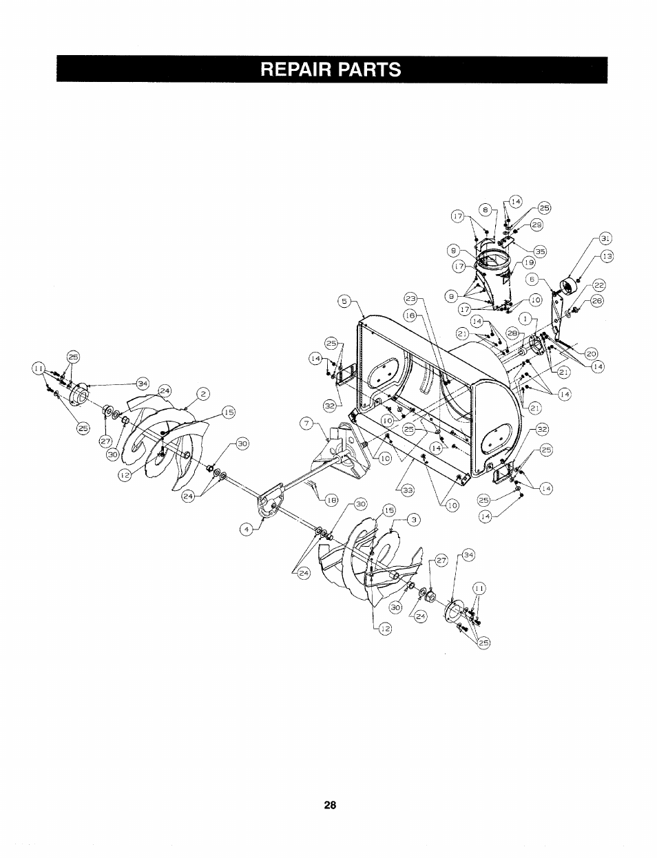 Repair parts | Sears 247.88557 User Manual | Page 26 / 58