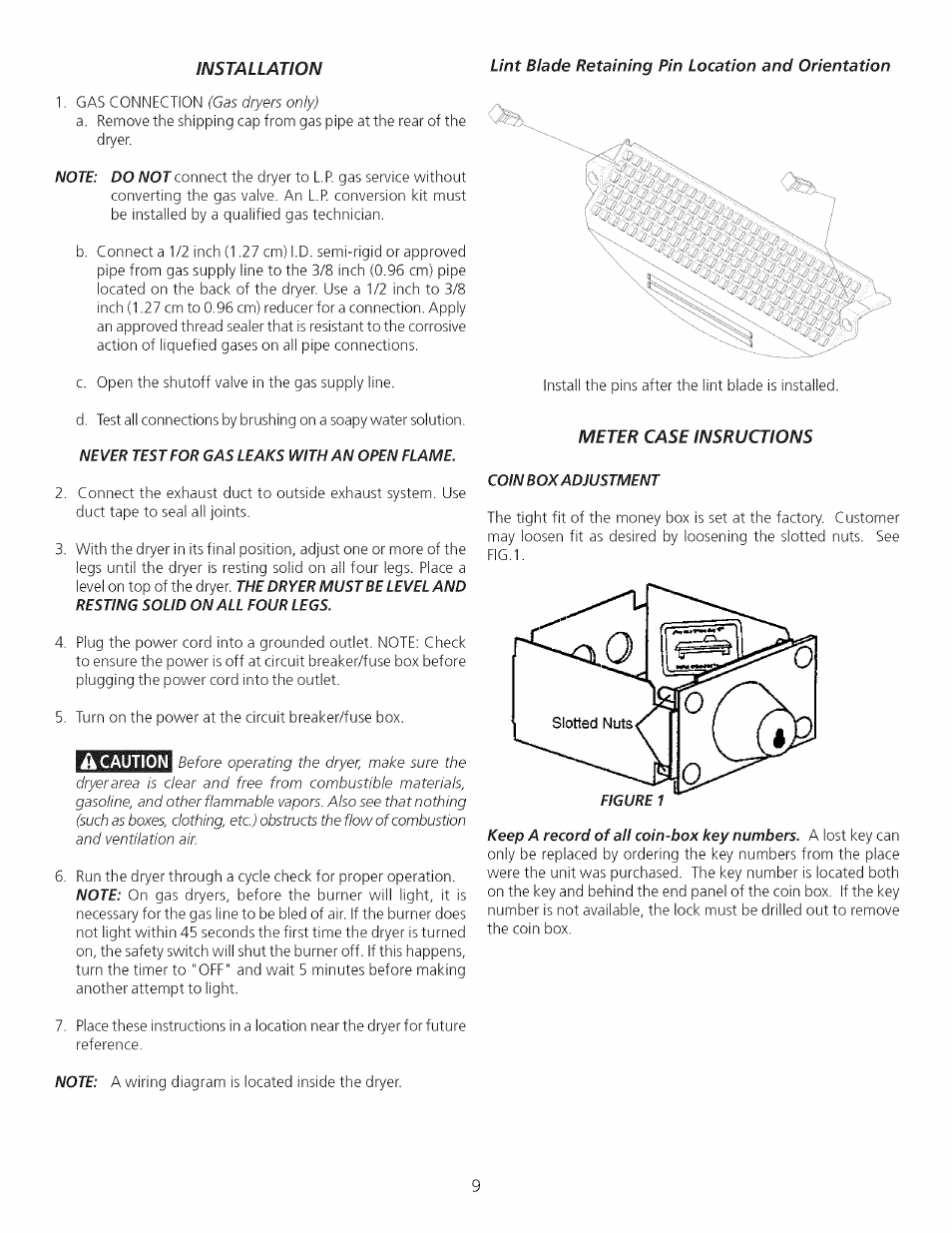 Â caution, M eter case insructions | Sears 64182 User Manual | Page 9 / 16