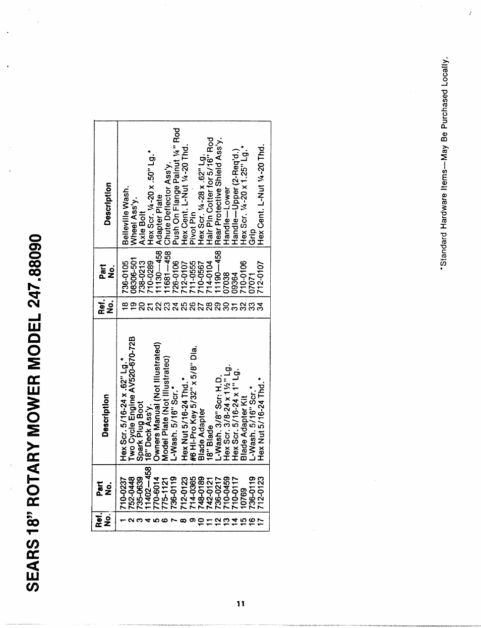 Sears 247.8809 User Manual | Page 11 / 18