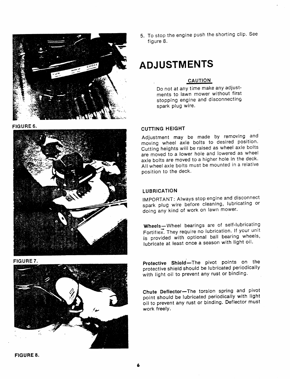 Adjustments | Sears 247.8809 User Manual | Page 6 / 18