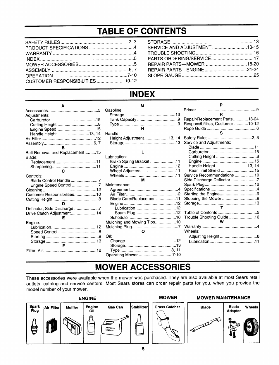 Sears 247.37638 User Manual | Page 5 / 42