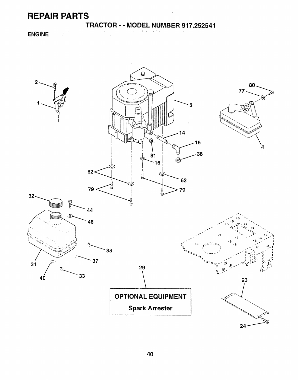 Sears 917.252541 User Manual | Page 40 / 56