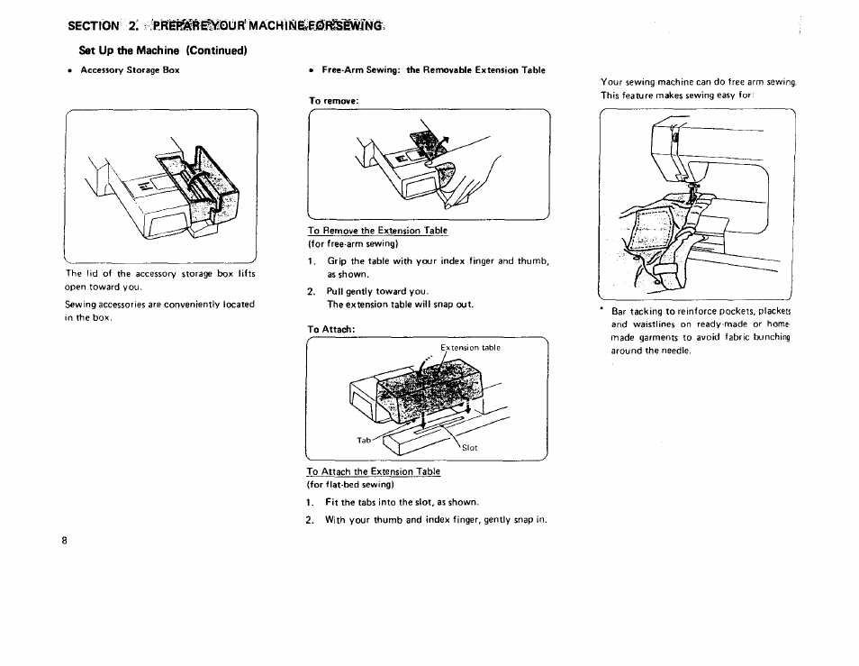 Set up the machine (continued) | Sears 385 User Manual | Page 11 / 70