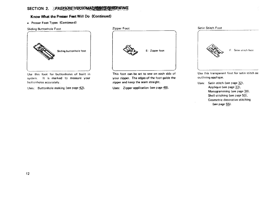 Know what the preiser feet will do (continued) | Sears 385 User Manual | Page 15 / 70