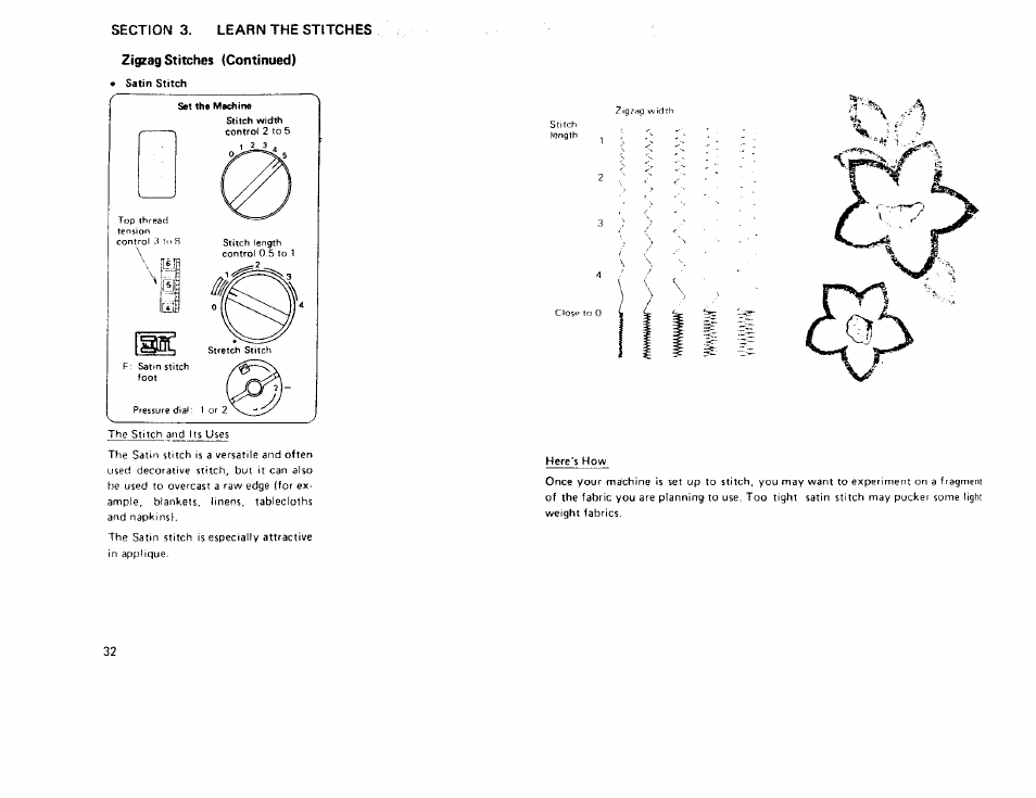 Zigzag stitches (continued) | Sears 385 User Manual | Page 35 / 70