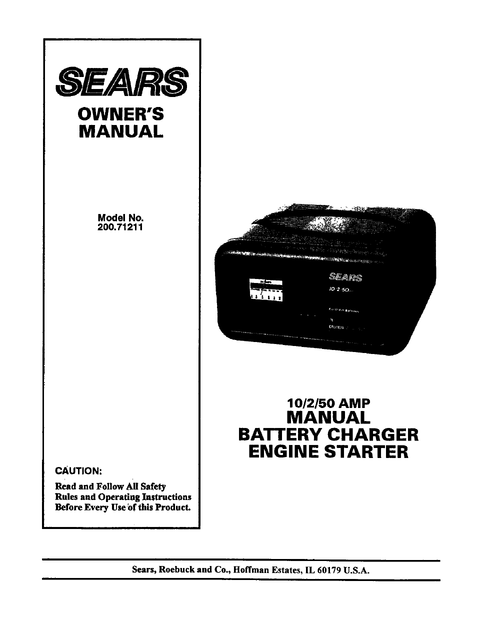 Sears 200.71211 User Manual | 12 pages