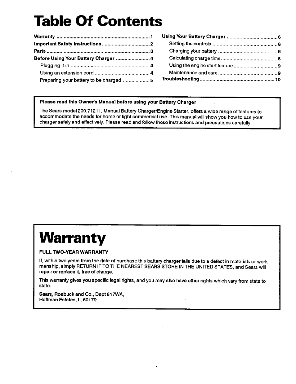 Sears 200.71211 User Manual | Page 2 / 12