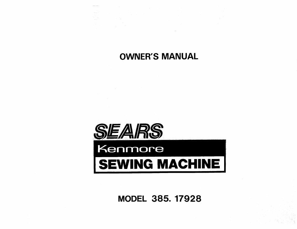 Sears KENMORE 385. 17928 User Manual | 73 pages