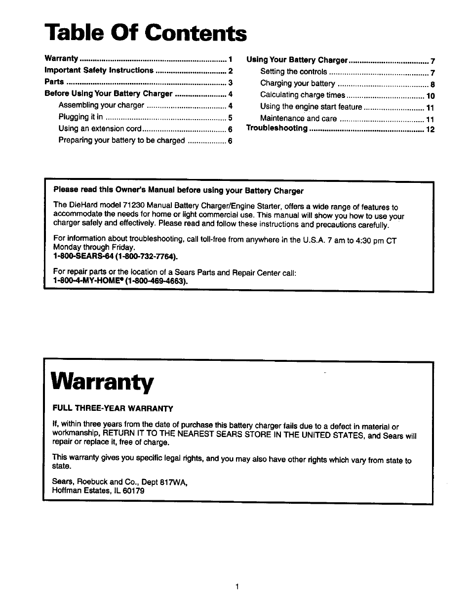 Sears 200.7123 User Manual | Page 2 / 14