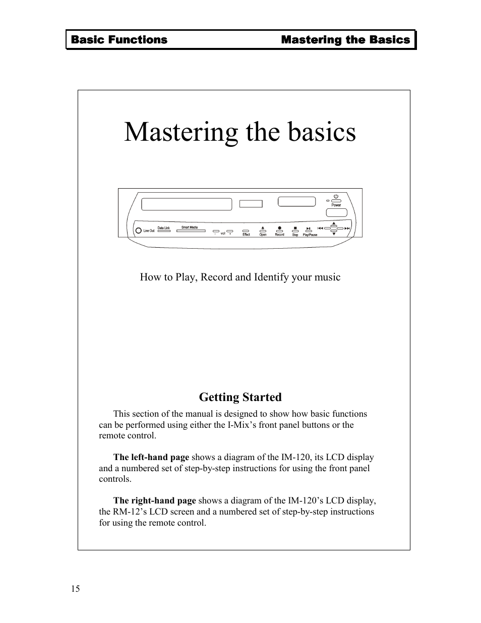 Mastering the basics | Sima Products Sima I-MIX 120 User Manual | Page 15 / 61