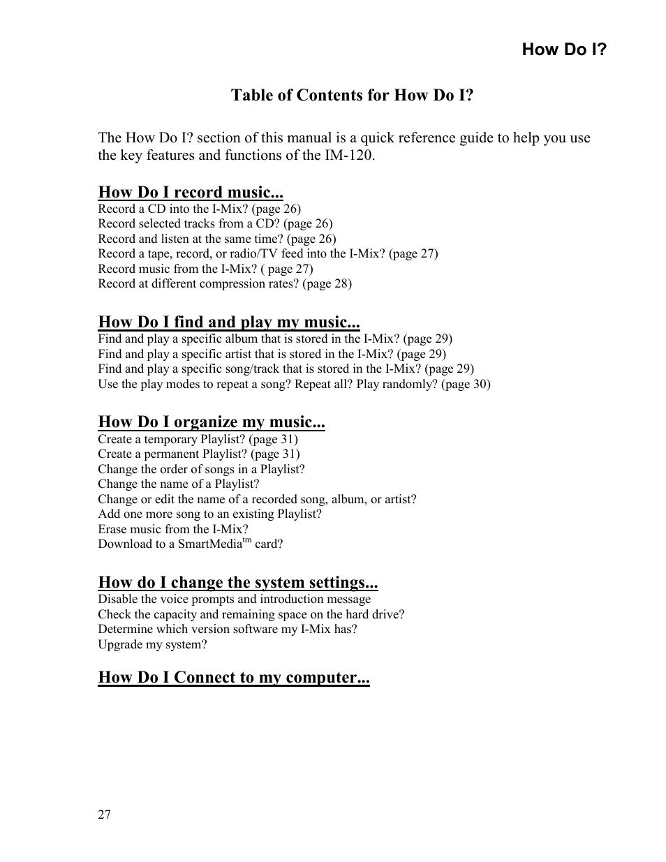 Sima Products Sima I-MIX 120 User Manual | Page 27 / 61