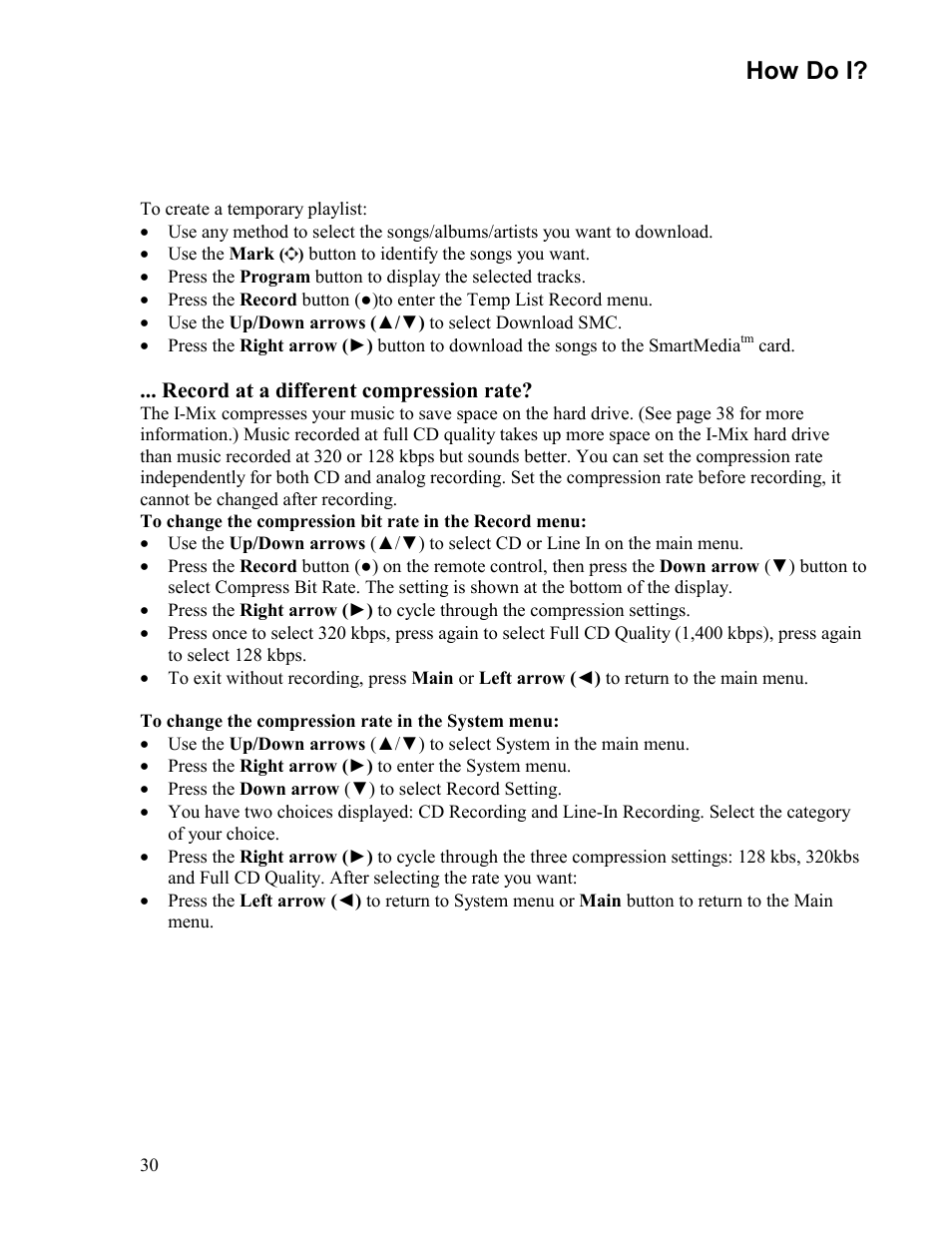 How do i | Sima Products Sima I-MIX 120 User Manual | Page 30 / 61
