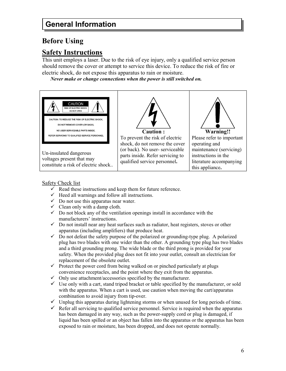 Sima Products Sima I-MIX 120 User Manual | Page 6 / 61