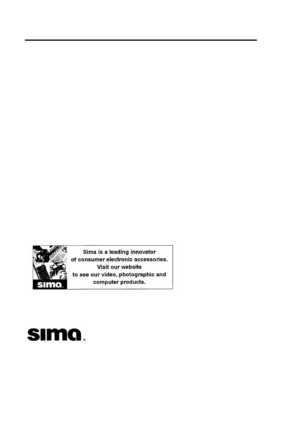 Limited warranty | Sima Products SELECTORS SSW-4 User Manual | Page 8 / 8