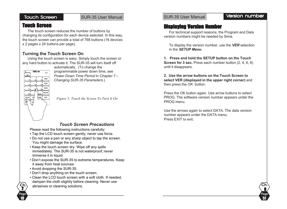 Sima Products Sima SUR-35 User Manual | Page 10 / 30