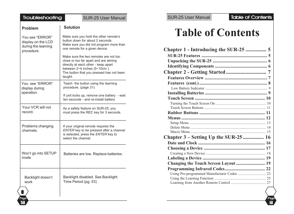 Sima Products SUR-25 User Manual | Page 3 / 30