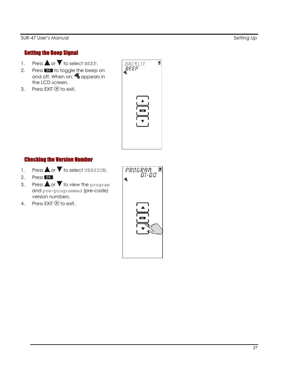 Sima Products Sima SUR-47 User Manual | Page 31 / 42