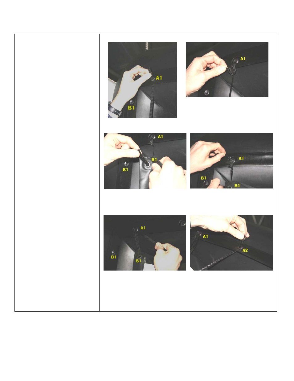 Lacing up the screen | Sima Products XL-8 User Manual | Page 11 / 24
