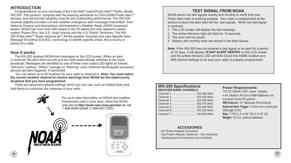 Sima Products PUBLIC ALERT WX-200 User Manual | Page 6 / 16