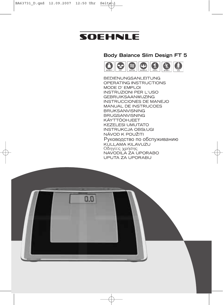 SOEHNLE Body Balance Slim Design FT 5 User Manual | 400 pages