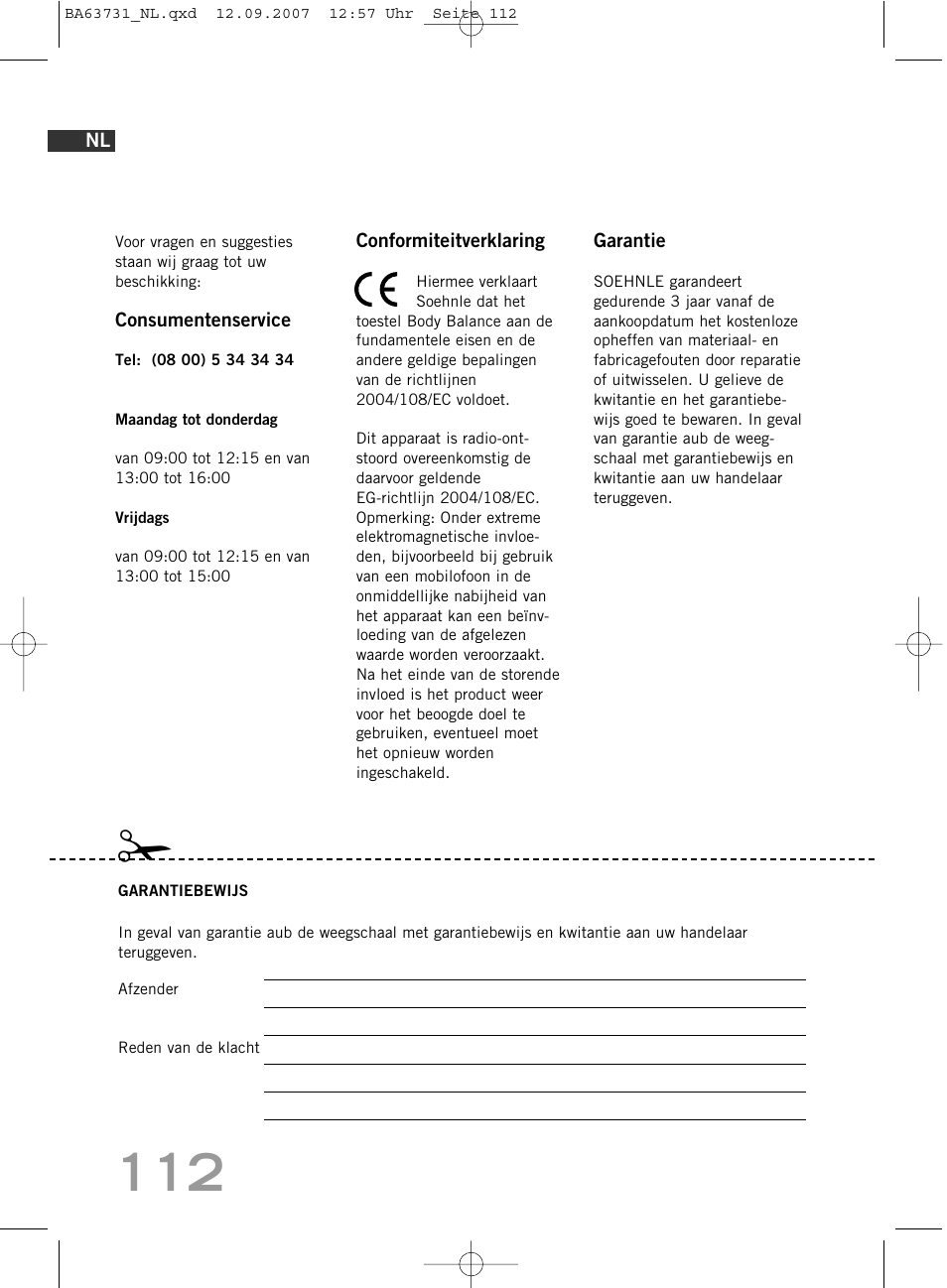 SOEHNLE Body Balance Slim Design FT 5 User Manual | Page 112 / 400
