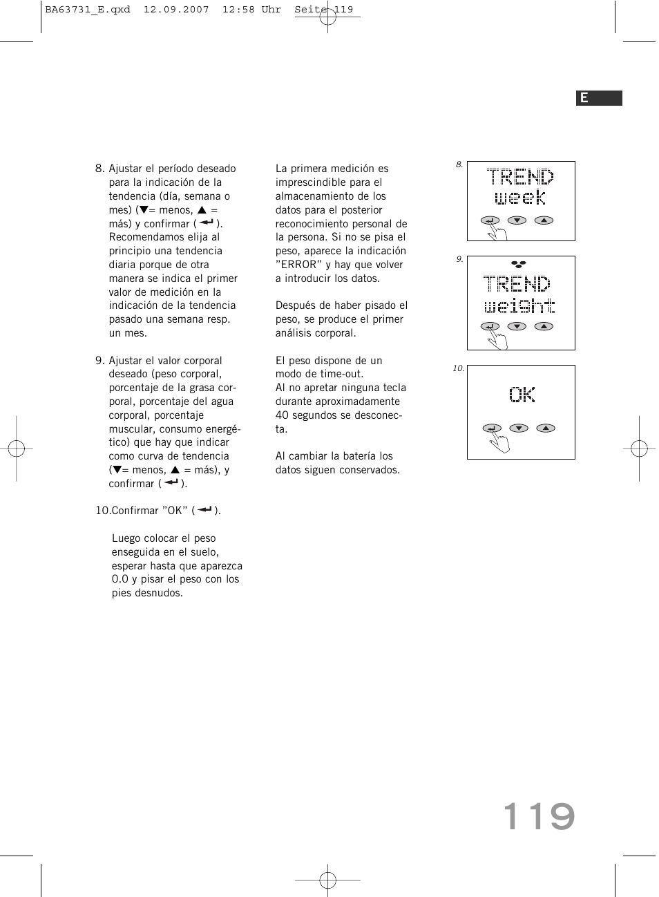 SOEHNLE Body Balance Slim Design FT 5 User Manual | Page 119 / 400