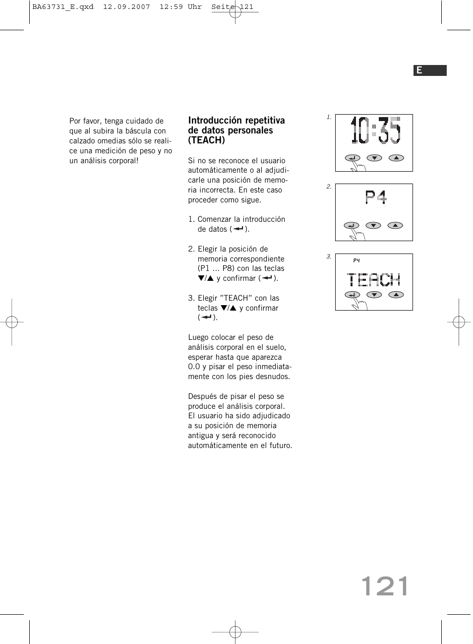 SOEHNLE Body Balance Slim Design FT 5 User Manual | Page 121 / 400