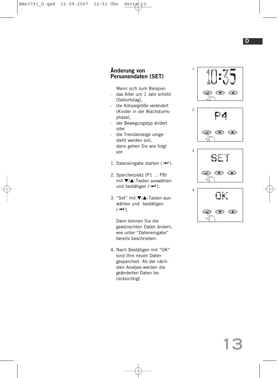 SOEHNLE Body Balance Slim Design FT 5 User Manual | Page 13 / 400