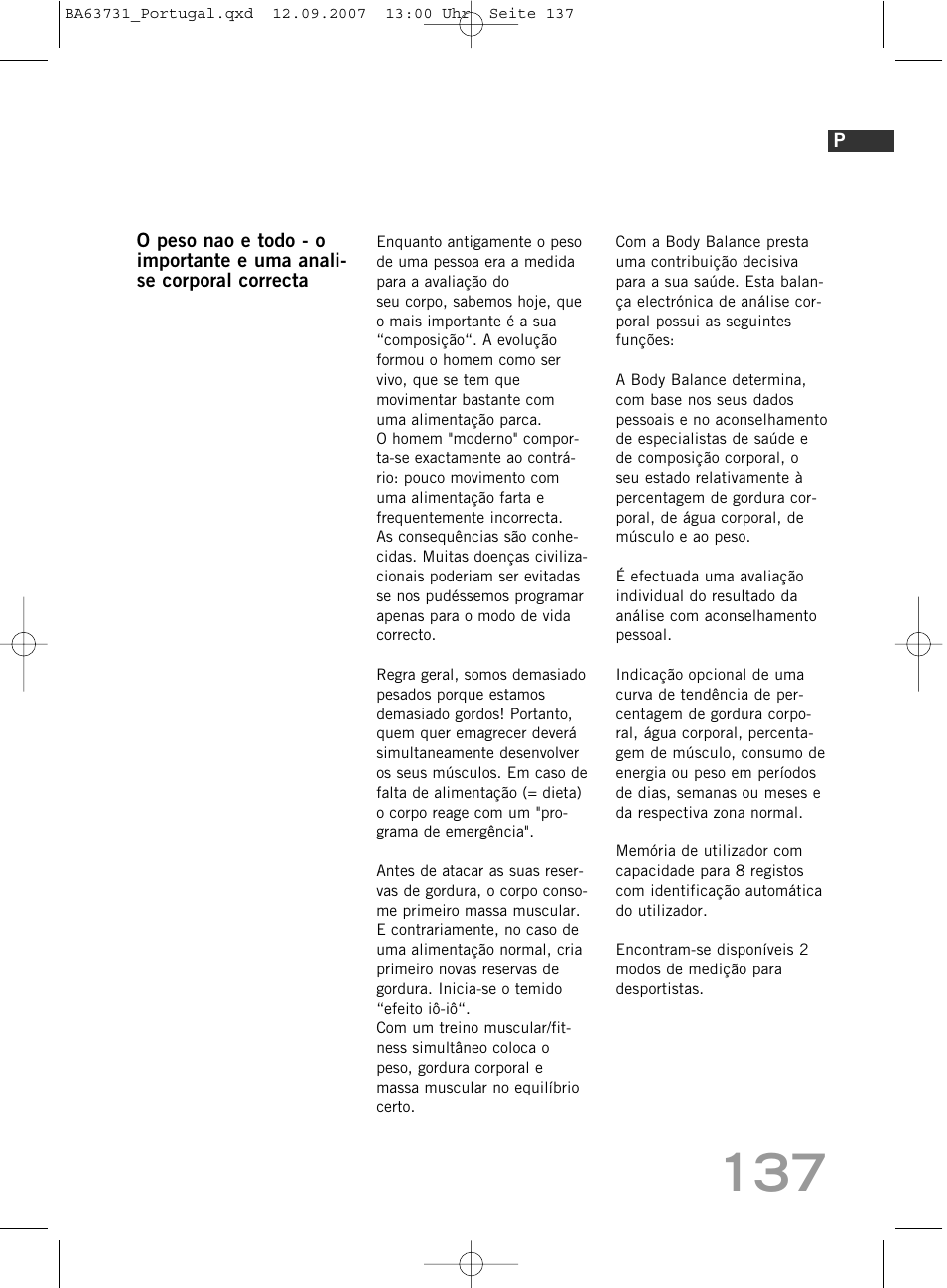 SOEHNLE Body Balance Slim Design FT 5 User Manual | Page 137 / 400