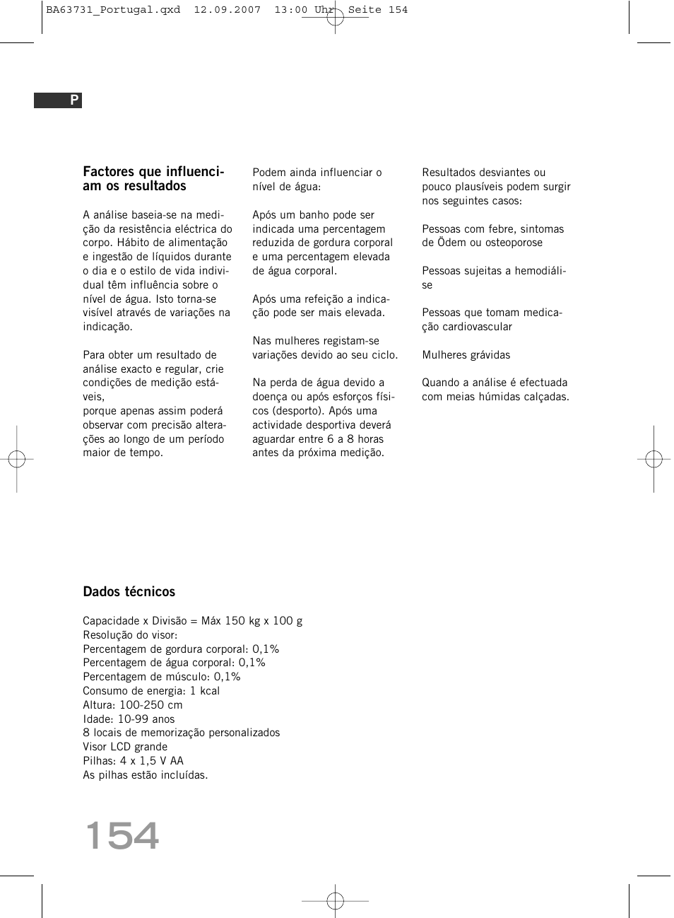 SOEHNLE Body Balance Slim Design FT 5 User Manual | Page 154 / 400