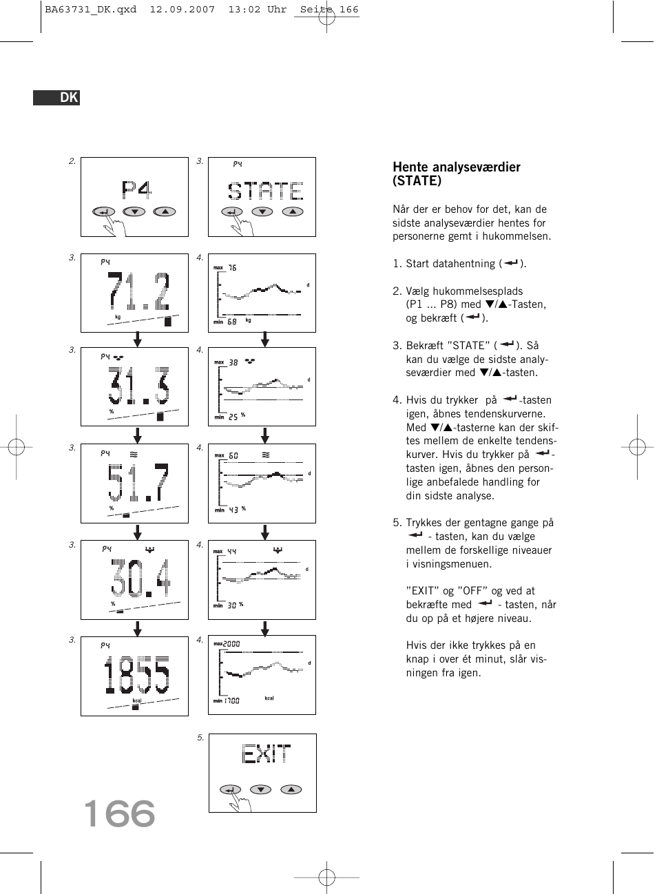 Hente analyseværdier (state) | SOEHNLE Body Balance Slim Design FT 5 User Manual | Page 166 / 400