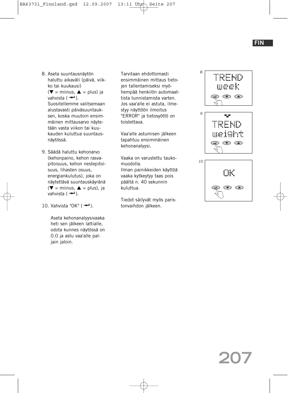 SOEHNLE Body Balance Slim Design FT 5 User Manual | Page 207 / 400