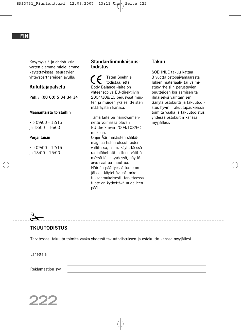 SOEHNLE Body Balance Slim Design FT 5 User Manual | Page 222 / 400