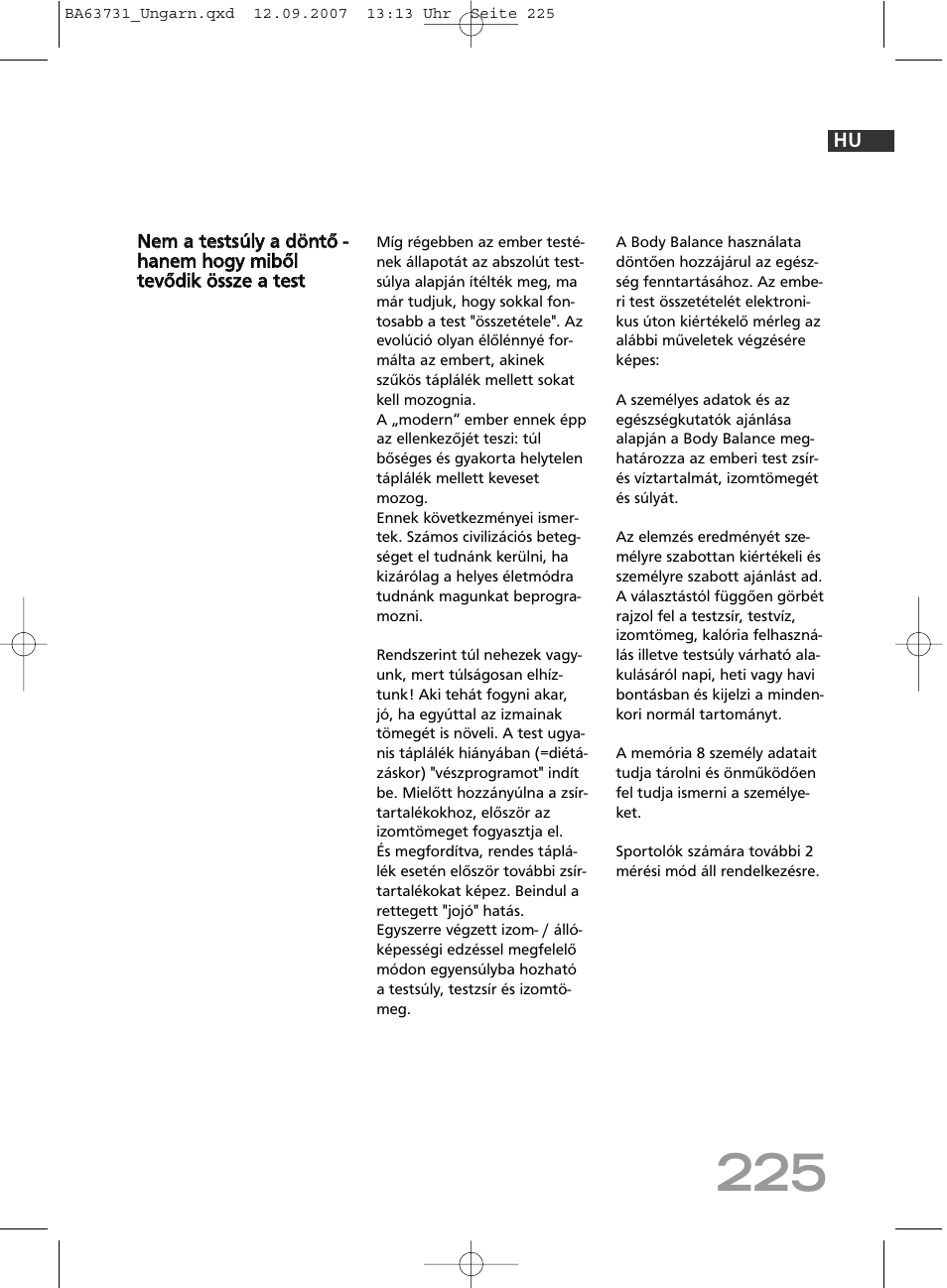 SOEHNLE Body Balance Slim Design FT 5 User Manual | Page 225 / 400