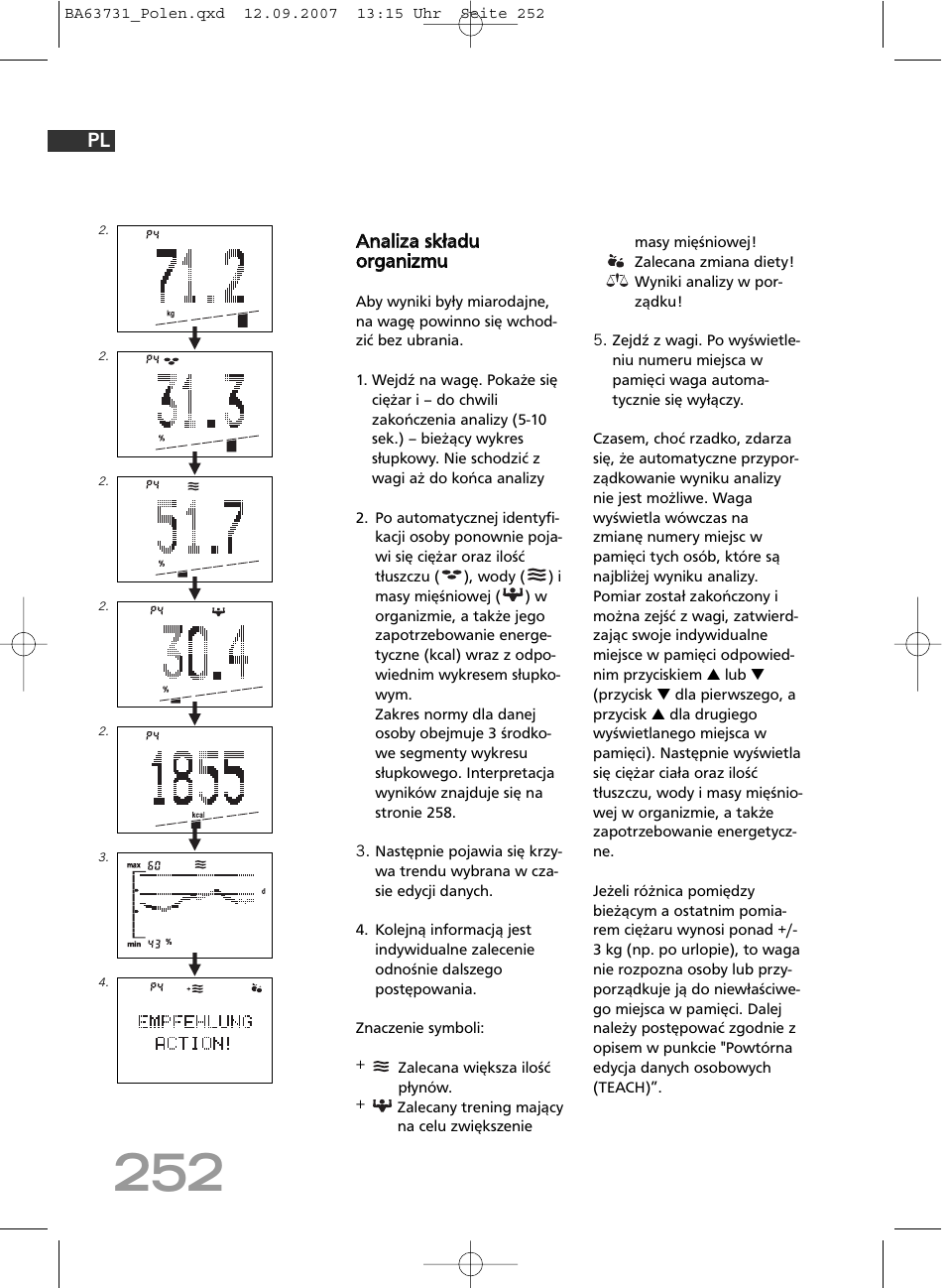 SOEHNLE Body Balance Slim Design FT 5 User Manual | Page 252 / 400