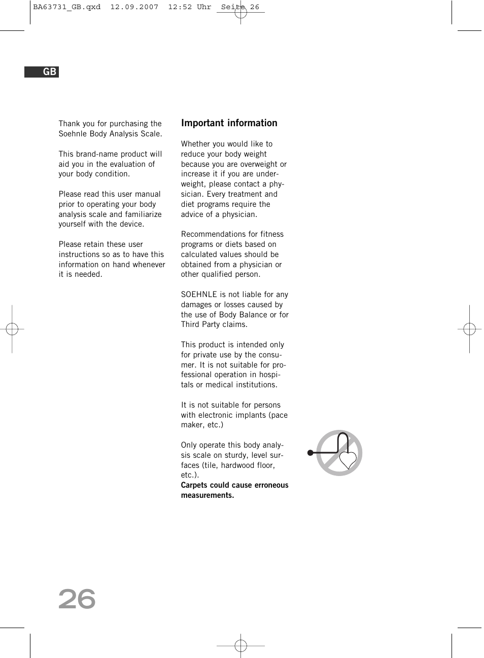 SOEHNLE Body Balance Slim Design FT 5 User Manual | Page 26 / 400