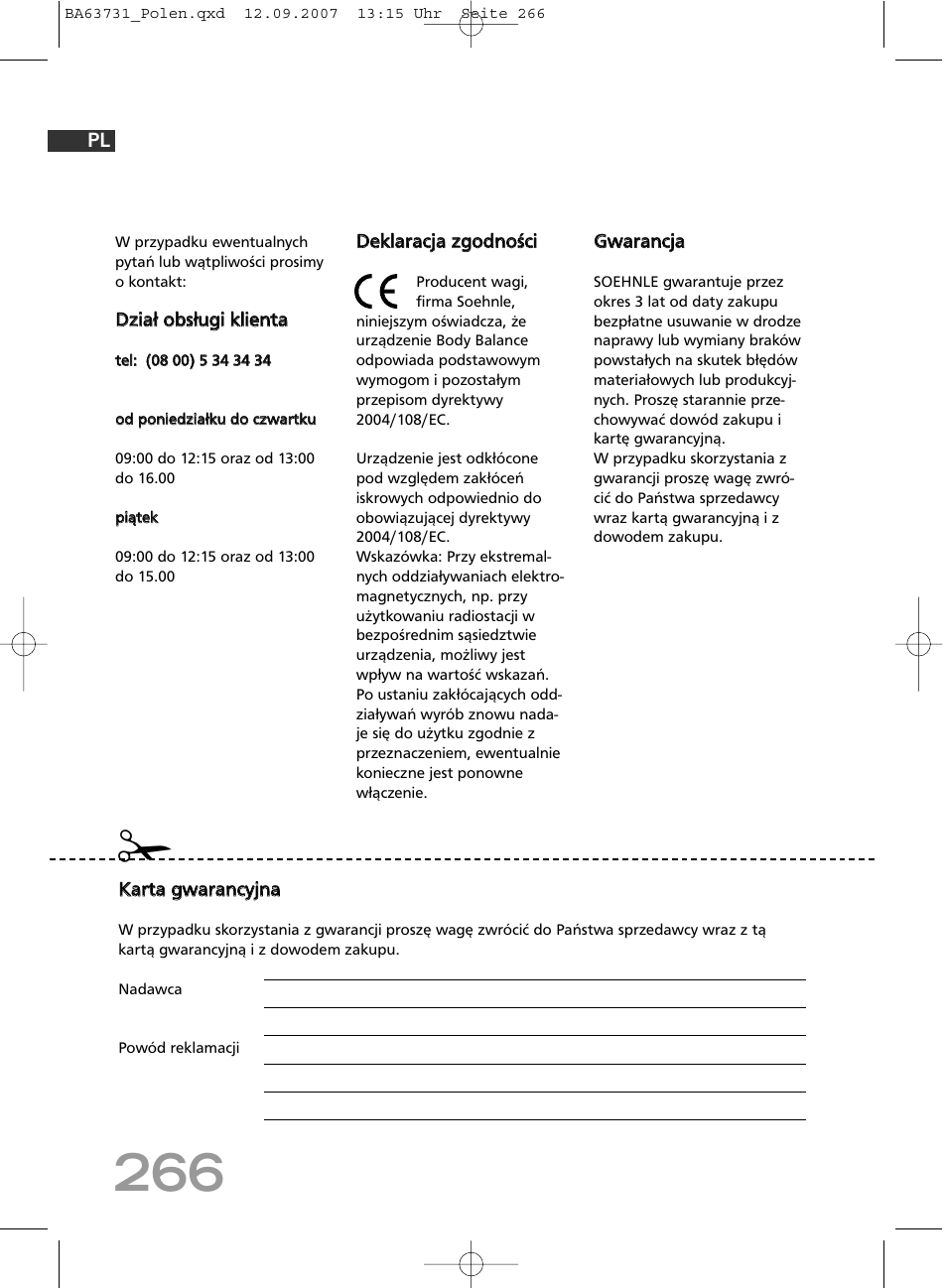SOEHNLE Body Balance Slim Design FT 5 User Manual | Page 266 / 400