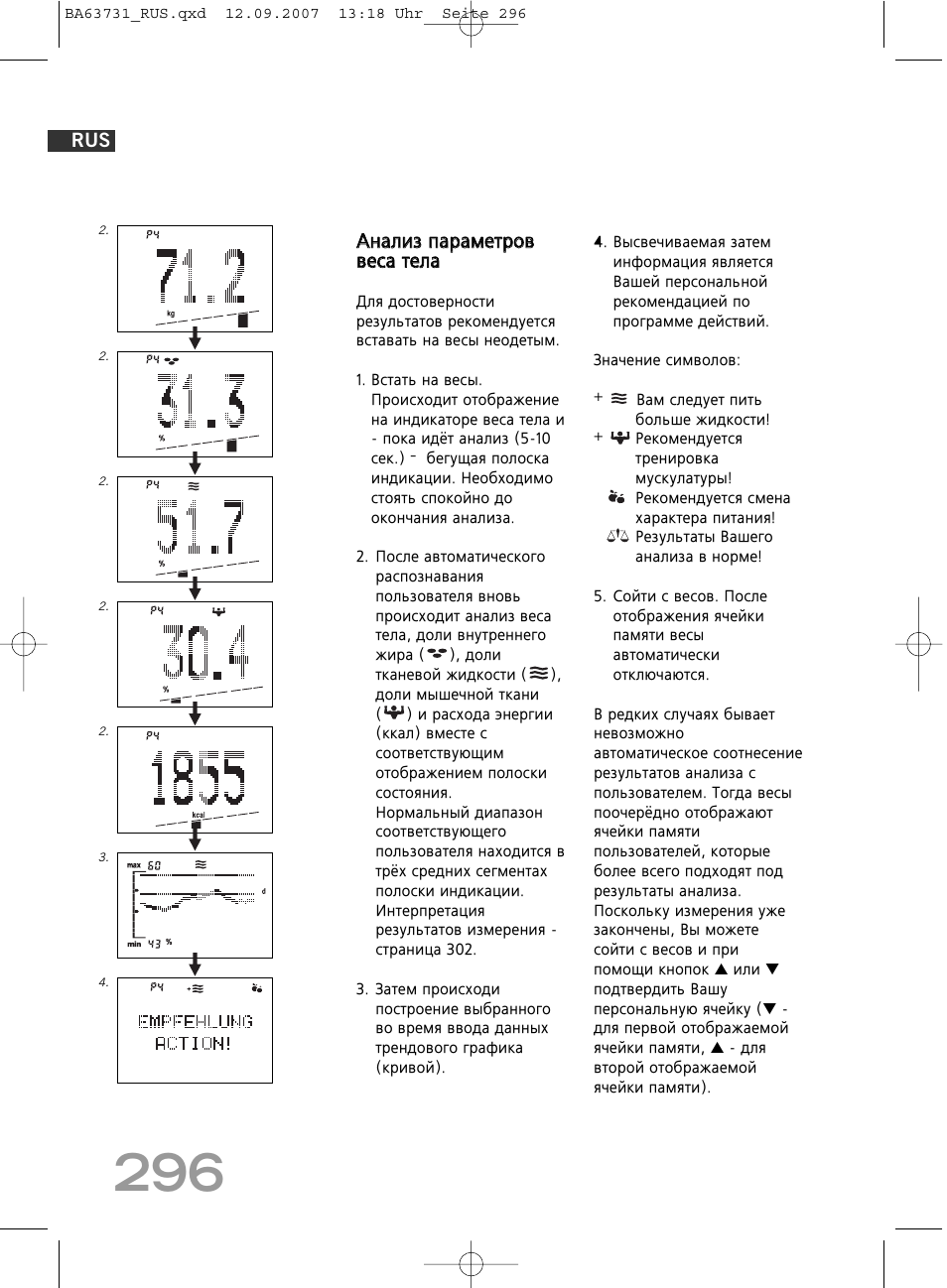 SOEHNLE Body Balance Slim Design FT 5 User Manual | Page 296 / 400