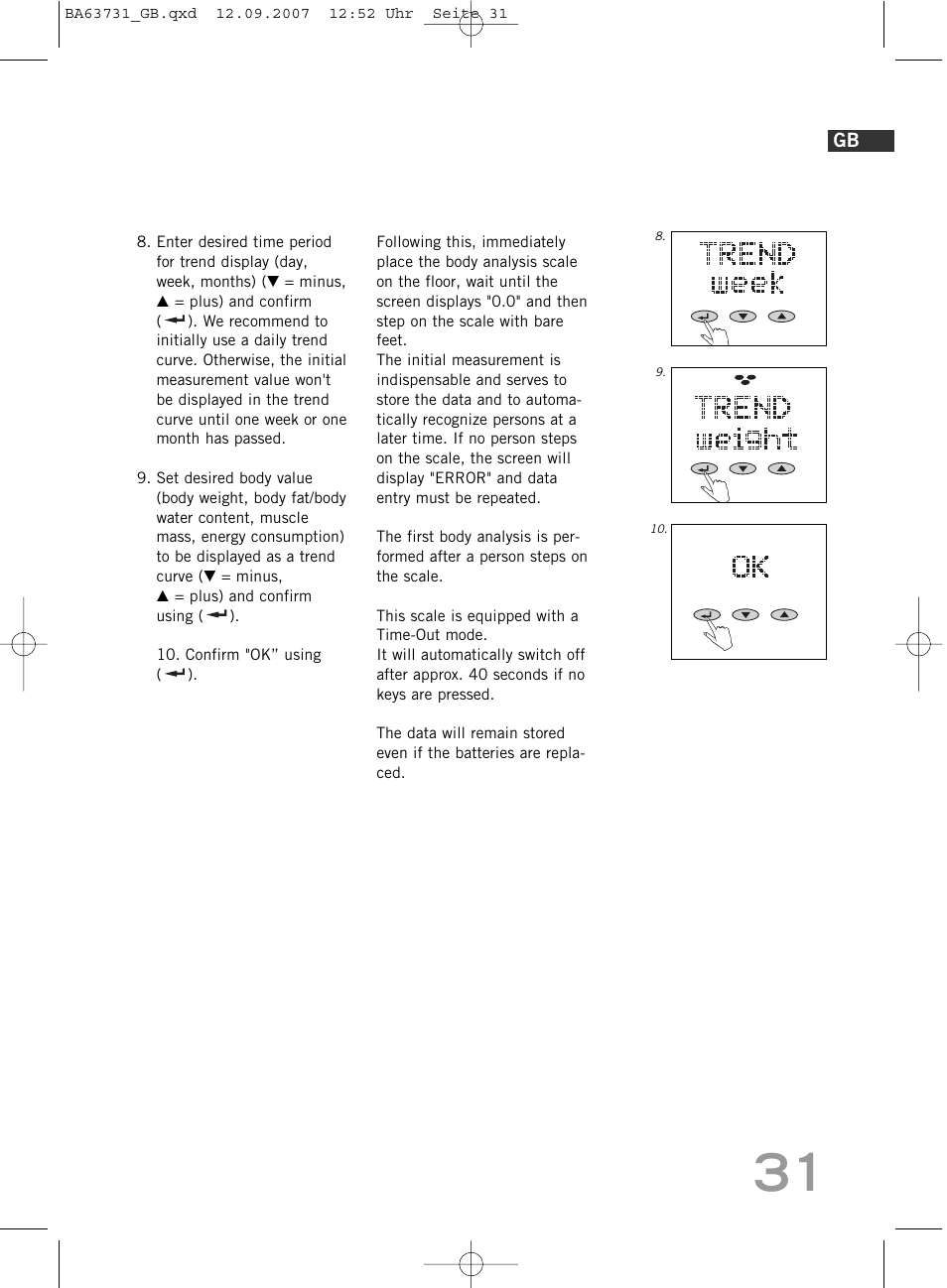 SOEHNLE Body Balance Slim Design FT 5 User Manual | Page 31 / 400