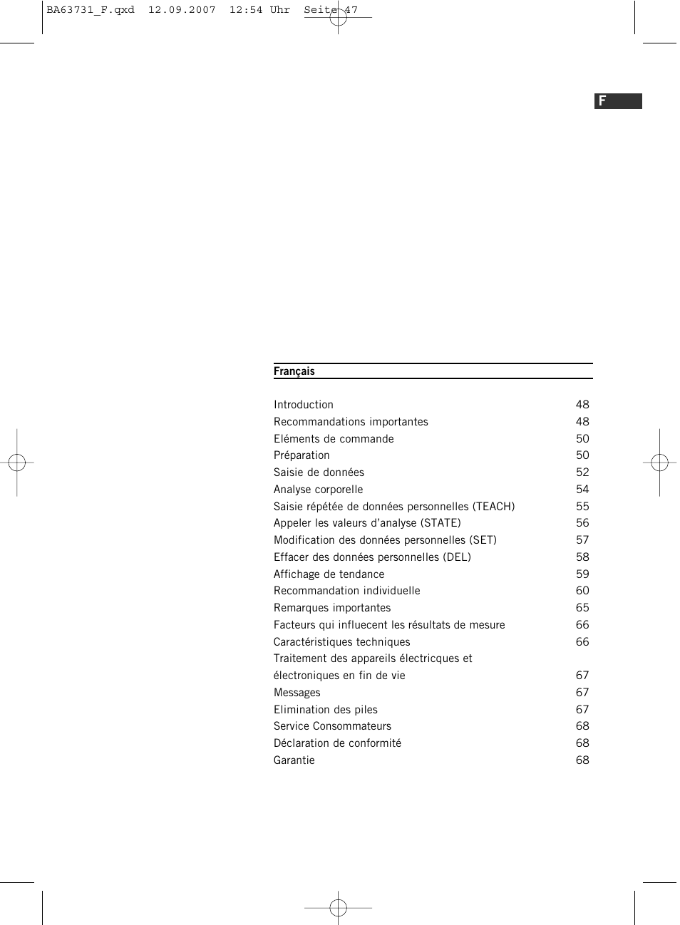 SOEHNLE Body Balance Slim Design FT 5 User Manual | Page 47 / 400