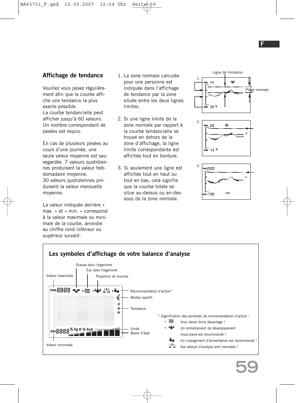 Affichage de tendance | SOEHNLE Body Balance Slim Design FT 5 User Manual | Page 59 / 400